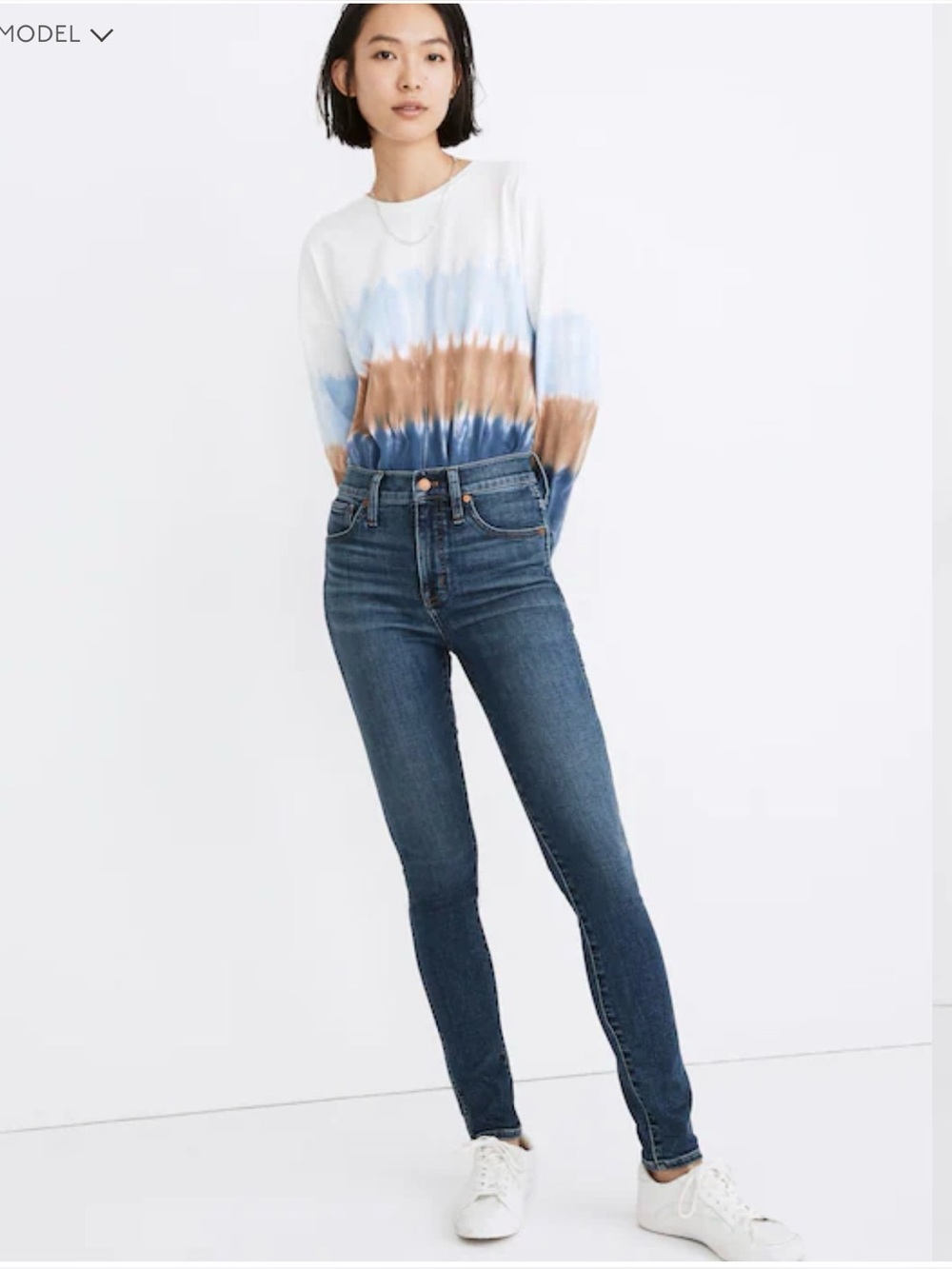 Madewell Dark Blue High-Rise Skinny Jeans